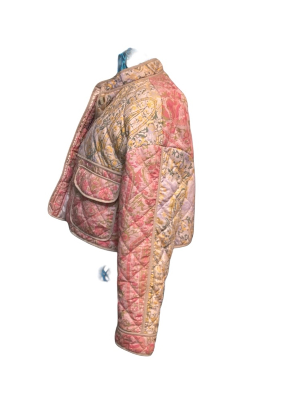 FOR ALL MANKIND Quilted Crop Patchwork Barn Jacket - Picture 3 of 6